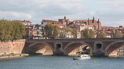 Fototapeta na wymiar La Garonne à Toulouse