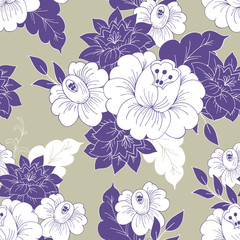 Seamless vintage floral background