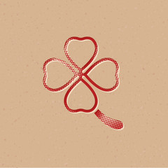 Halftone Icon - clover