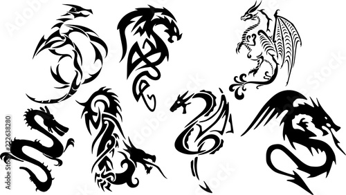 トップ100かっこいい 簡単 シルエット 龍 イラスト ディズニー画像のすべて