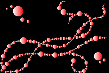 Abstract red gradient circles background