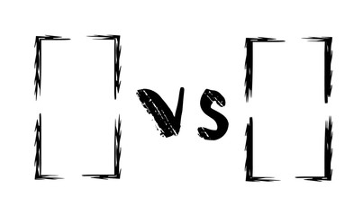 Versus template. VS screen. Vector illustration.