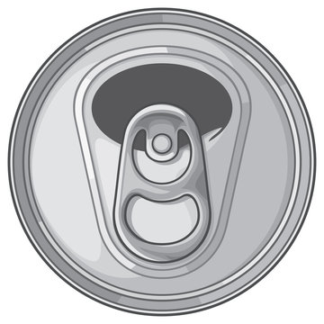 Opened can top vector illustration