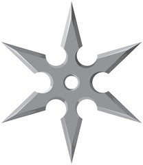 Ninja star - shuriken vector illustration © tribalium81