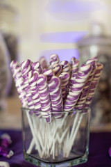 Purple Twisty lollipops