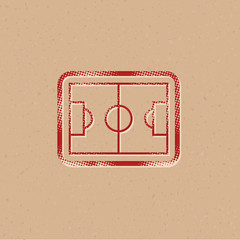 Halftone Icon - Soccer field
