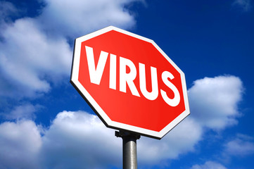 Stop virus sign