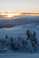 sunrise in the mountains