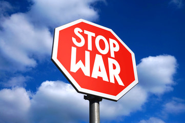 Stop war sign
