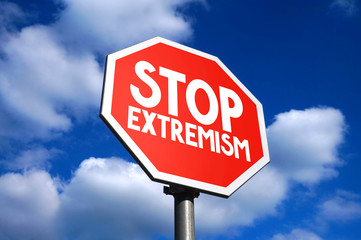 Stop extremism sign