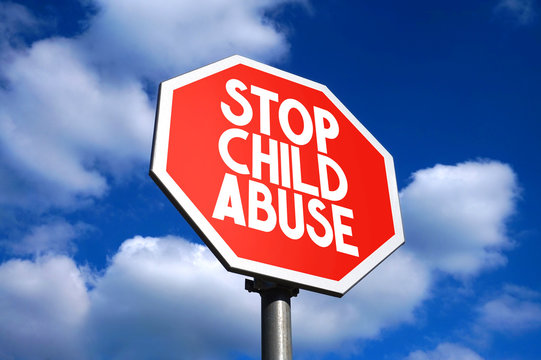 Stop child abuse sign