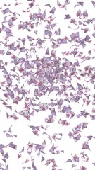 Flying euro banknotes isolated on a white background. Money is flying in the air. 500 EURO in color. 3D illustration