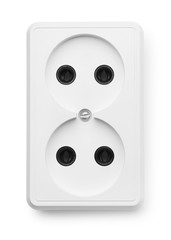 European double socket outlet