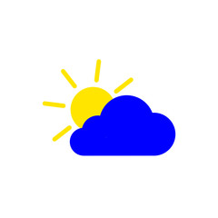chmura ze słońcem ikona