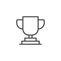 Trophy cup outline icon. linear style sign for mobile concept and web design. Champions Cup simple line vector icon. Symbol, logo illustration. Pixel perfect vector graphics