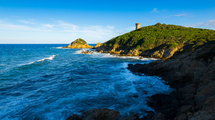 Fototapeta premium Plage de Fautea, Corsica, in summer