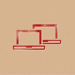 Halftone Icon - Laptops