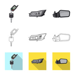 Vector design of auto and part icon. Collection of auto and car vector icon for stock.