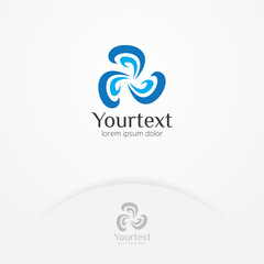 Wind energy logo design. Vector logo of renewable energy in a spiral shape. Wind element logo template