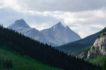 Dramatic landscape along the Icefields Parkway, Canada