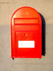 Red postal box