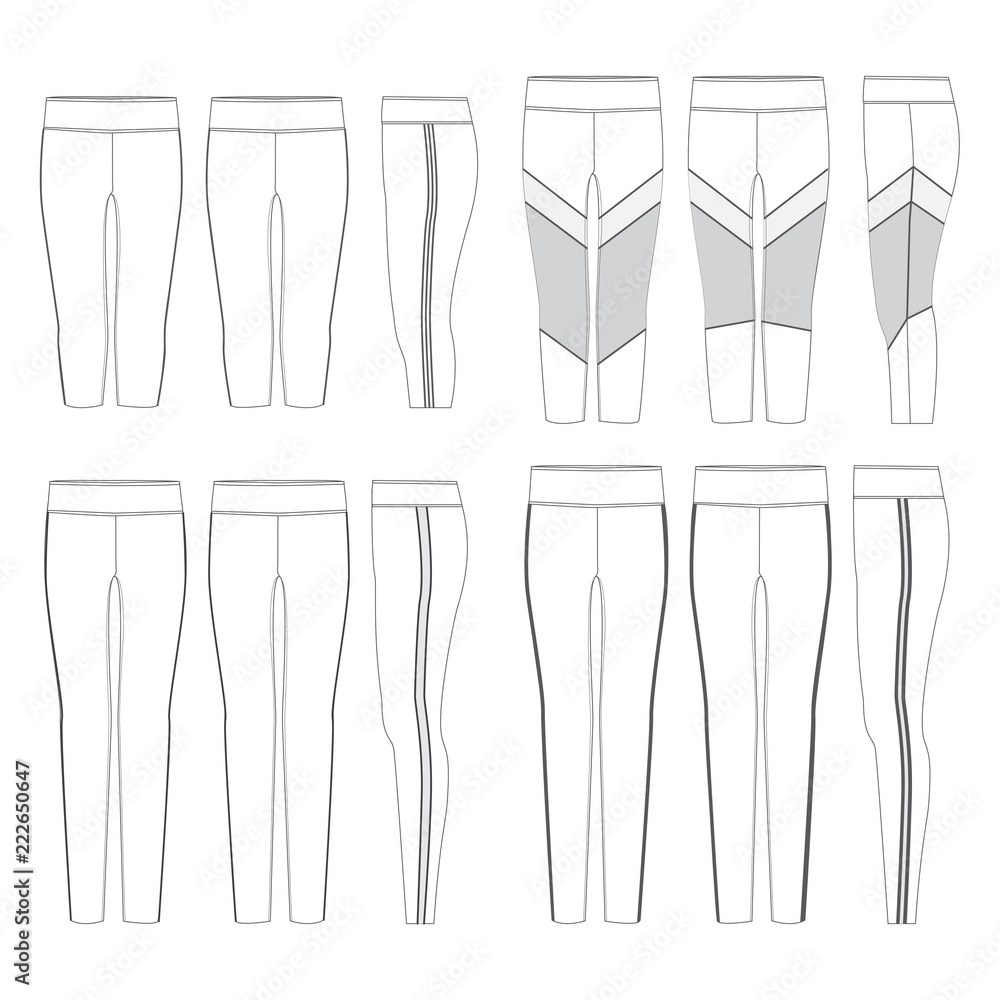 Wall mural Vector template for Womens Leggings