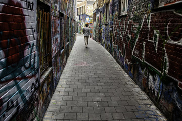 Street graffiti in the city of Ghent