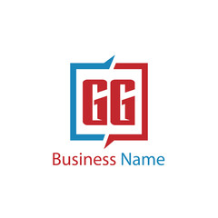 Initial Letter GG Logo Template Design