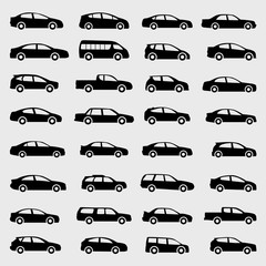 car icons vector set