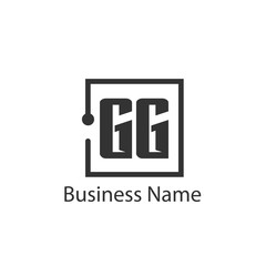 Obraz premium Initial Letter GG Logo Template Design