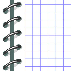 Spiral metal oblique. Seamless pattern. Spiral for binding notebooks. Layers separately.
