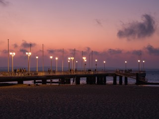 Coucher du soleil sur la rade d’arcachon 
