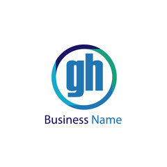 Initial Letter GH Logo Template Design