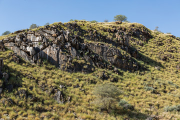 Fototapeta na wymiar große Felswand