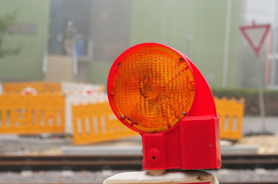 signal light at construction site