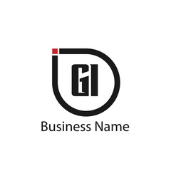 Fototapeta premium Initial Letter GI Logo Template Design