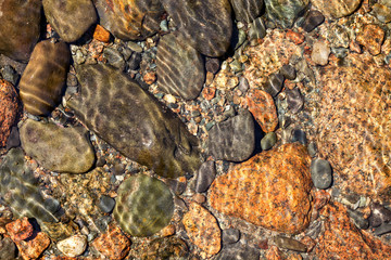 Clear water from  stream