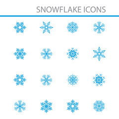 Snowflake icon set