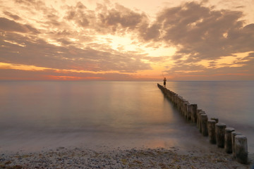 waiting in the sunset