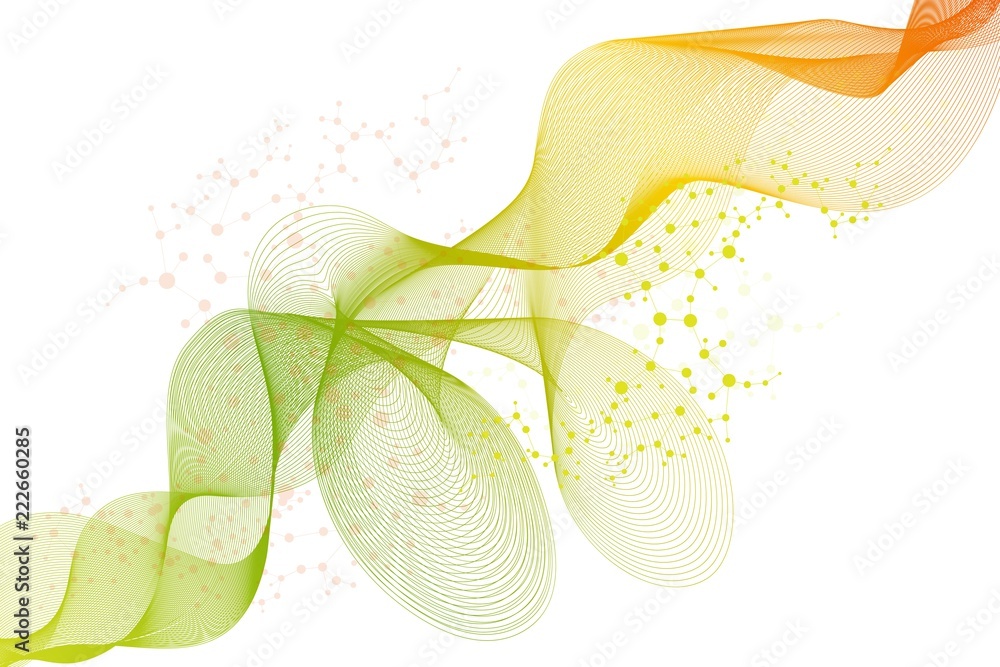 Poster abstract wave element for design.big data visualization background. modern futuristic virtual abstra