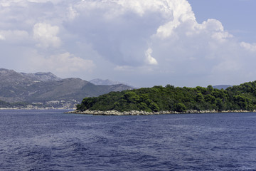 Naklejka premium Aerial Beautiful Landscape and Sea in Croatia