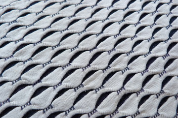 knitted blue white-cloth canvas close-up textured fabric