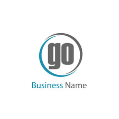 Initial Letter GO Logo Template Design