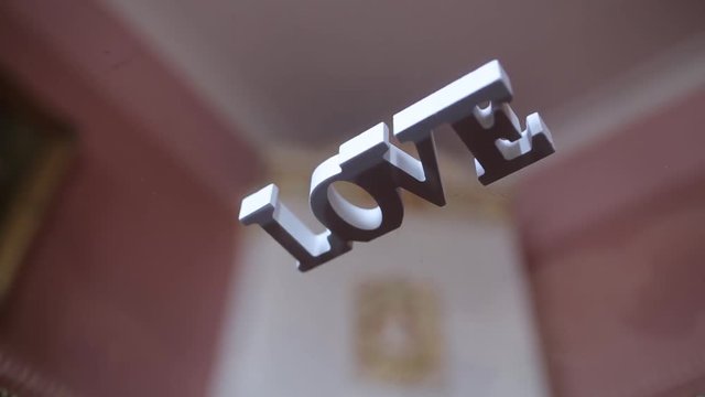 Wedding Plastic Love Letters decorations for the bride Bijouterie, ribbons, satin decorations and jewelry