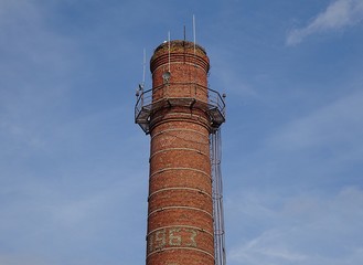 Old Factory Red Brick Pipe Tube Tower Building 
