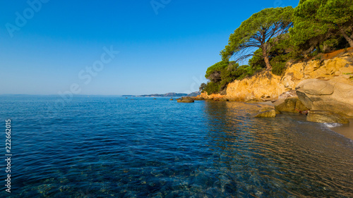 Sunrise At Plage De Palombaggia Corsica In Summer Stock