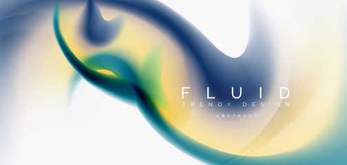 Fluid flowing wave abstract background