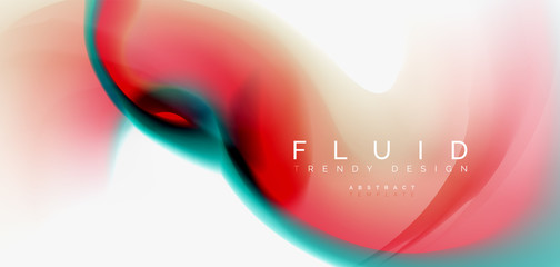 Mixing liquid color flow abstract background. Trendy abstract layout template for business or technology presentation, internet poster or web brochure cover, wallpaper