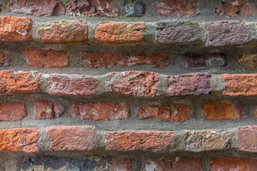 old red brick wall background