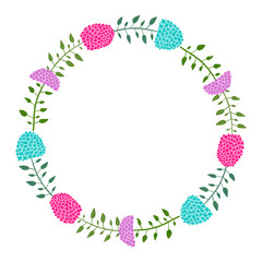 Hydrangea floral frame for your design
